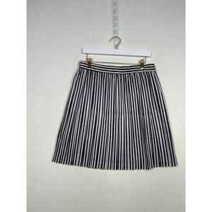 Vintage Black and‎ White Strips Knee High Skirt Size L
